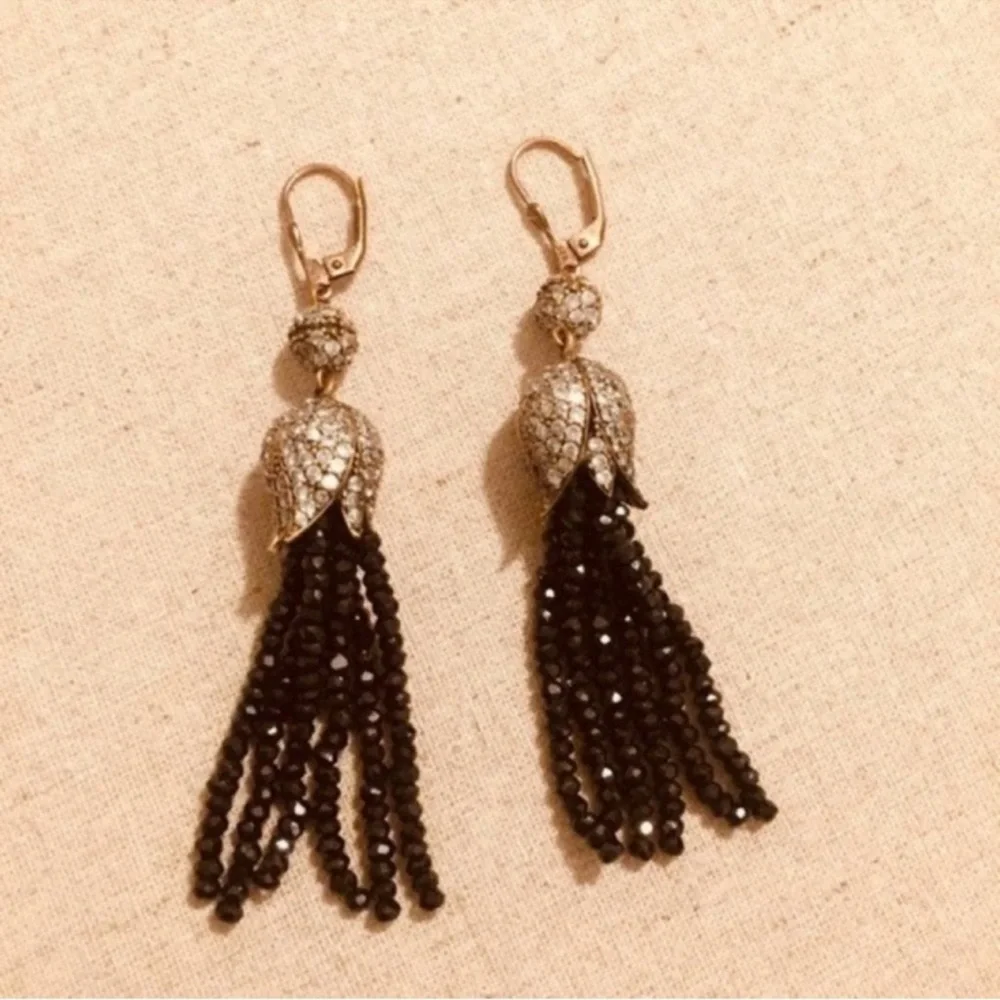 Grand Bazaar | Earrings | Drop Onyx & Cubic Zirconia